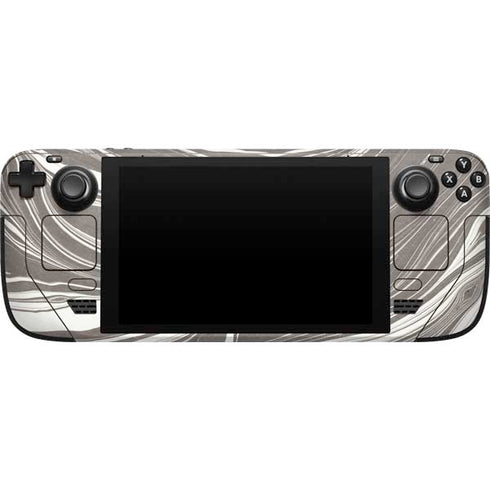 Grey Marble Steam Deck Handheld Gaming Computer Skin